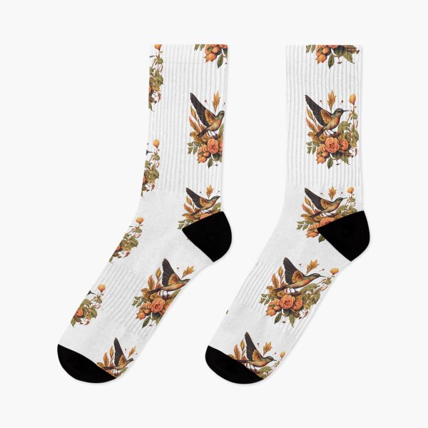 Item preview, Colorful bird with flowers designed and sold by Okracha.