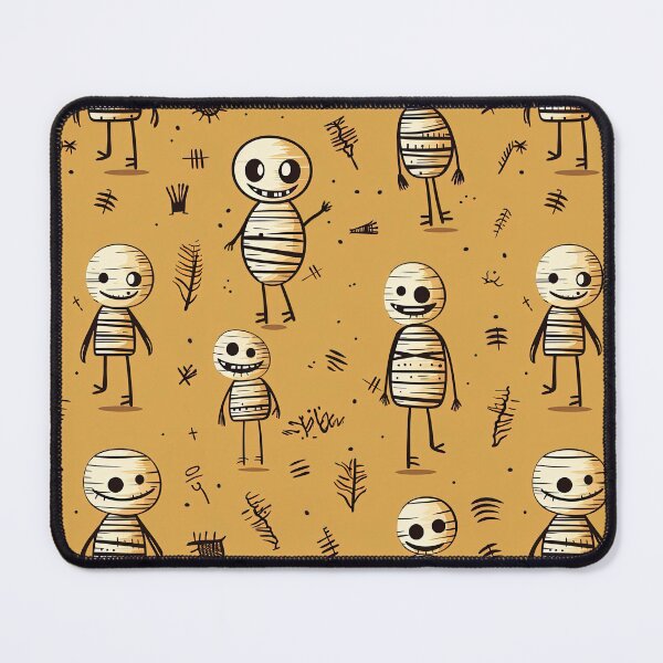 Item preview, Halloween mummy abstract print designed and sold by Inky-Spiration.