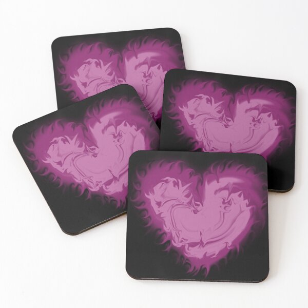 Item preview, pink heart liquid pattern designed and sold by WickyWildLife.