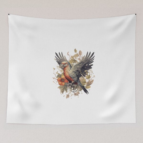 Item preview, Copy of Majestic , Colorful bird with flowers designed and sold by Okracha.