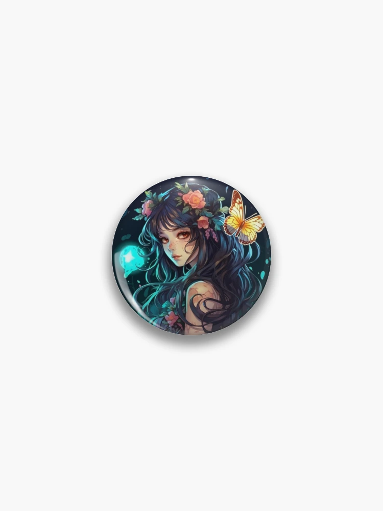 Imagen 1 de 3, Chapa con la obra Nighttime In The Garden, diseñada y vendida por RiffraffDesigns.