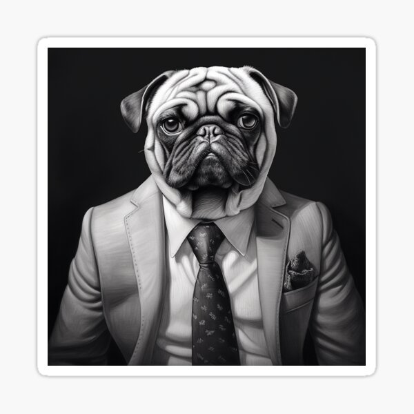 Pug suit hot sale and tie