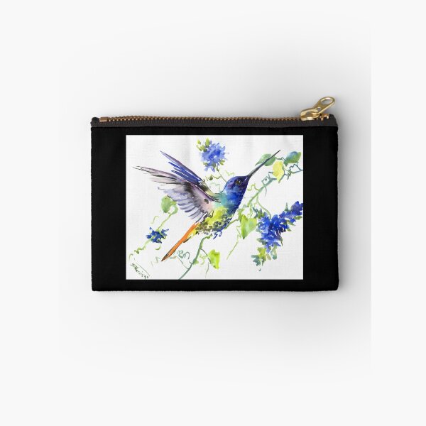 Item preview, Flying Hummingbird and Blue Flowers   	 designed and sold by ueukqucax7.