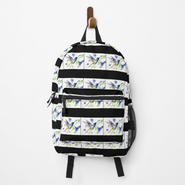 Item preview, Flying Hummingbird and Blue Flowers designed and sold by ueukqucax7.