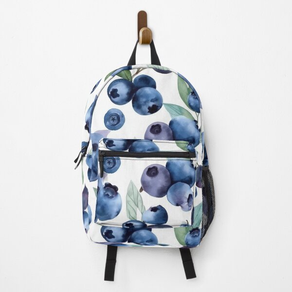 Item preview, Blueberry watercolor painting seamless pattern designed and sold by MiraCleAI.