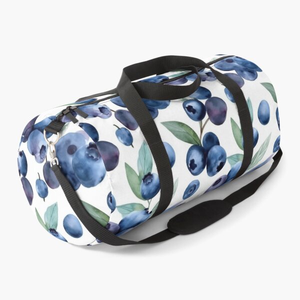 Item preview, Blueberry watercolor painting seamless pattern designed and sold by MiraCleAI.