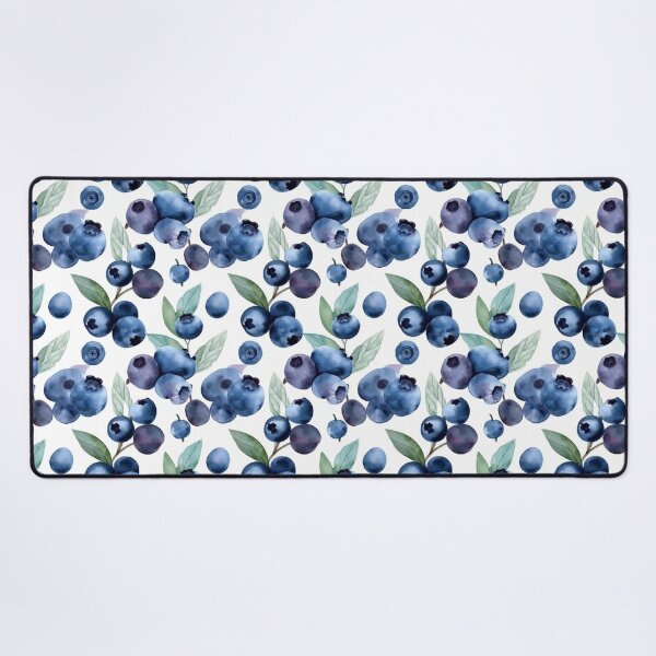 Item preview, Blueberry watercolor painting seamless pattern designed and sold by MiraCleAI.