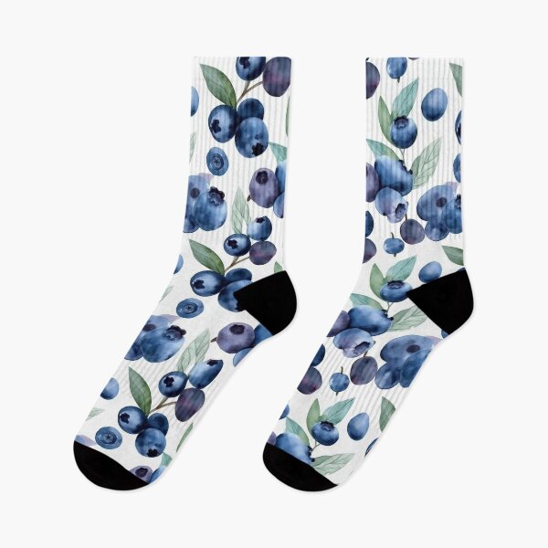 Item preview, Blueberry watercolor painting seamless pattern designed and sold by MiraCleAI.