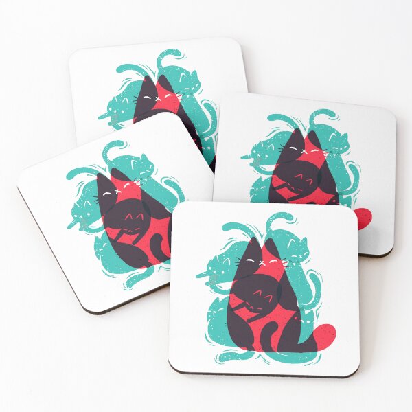 Item preview, Cat shapes - Funny Cute Kitty - Modern Art  designed and sold by BlancaVidal.