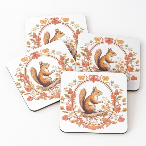 Item preview, Majestic ,Colorful squirrel with flowers designed and sold by Okracha.