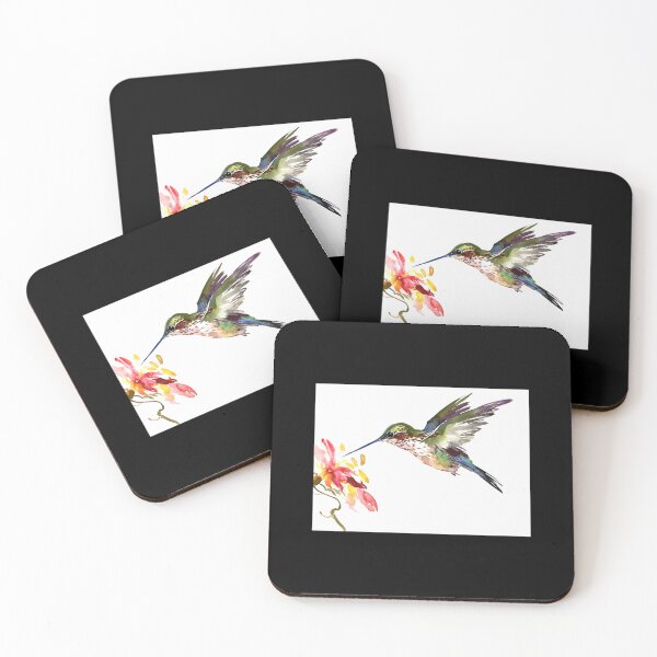Item preview, Flying Hummingbird and Flower 	 	 designed and sold by ueukqucax7.