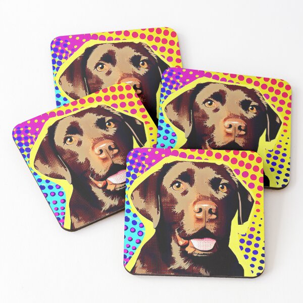 Item preview, Chocolate Labrador Popart designed and sold by FunnehGacha.