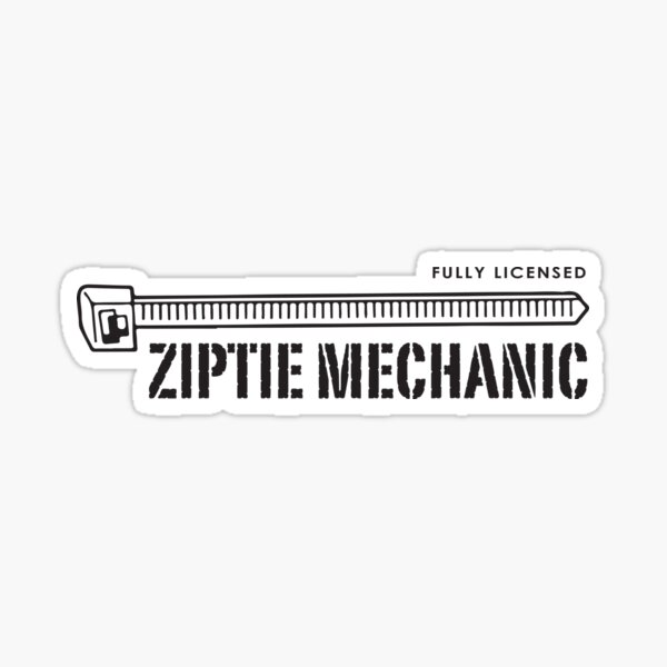 Ziptie Mechanic Sticker