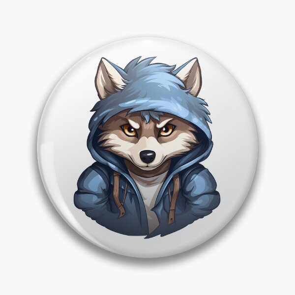 Item preview, Cute Wolf with a hoodie designed and sold by Vansky-Art.