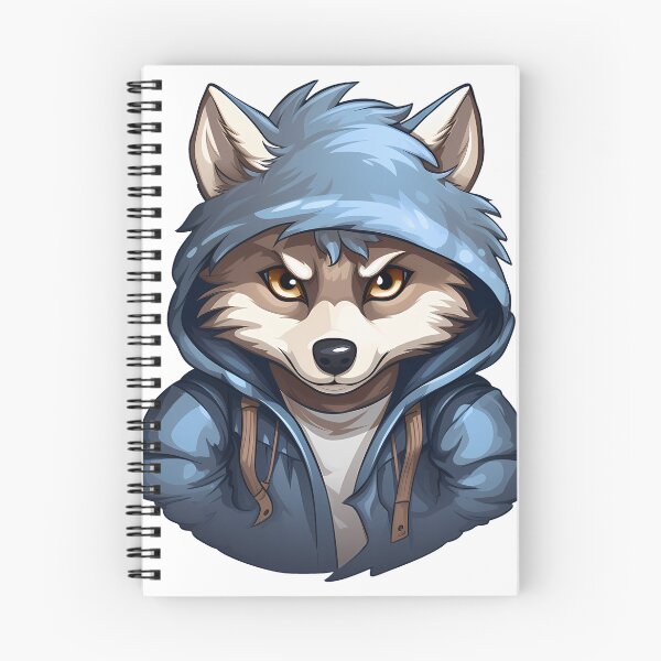 Item preview, Cute Wolf with a hoodie designed and sold by Vansky-Art.