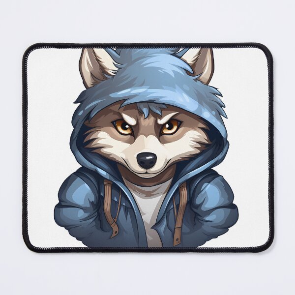 Item preview, Cute Wolf with a hoodie designed and sold by Vansky-Art.