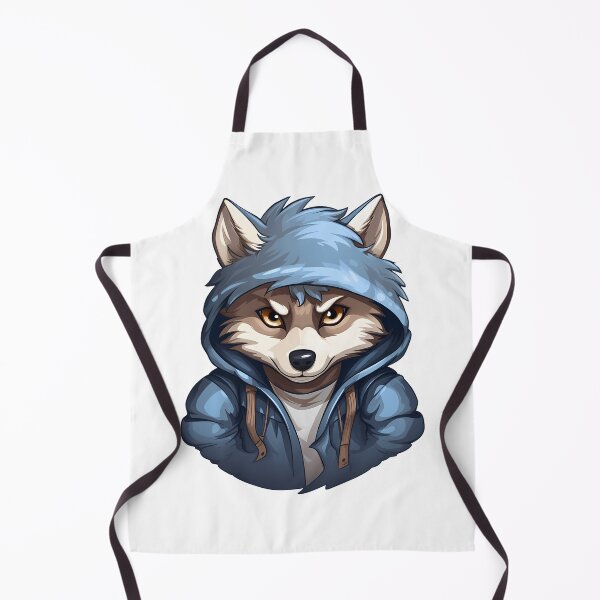 Item preview, Cute Wolf with a hoodie designed and sold by Vansky-Art.