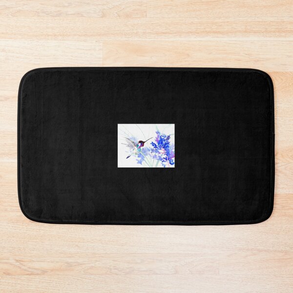 Item preview, Flying Hummingbird anf Blue Flowers 	 	 designed and sold by ueukqucax7.