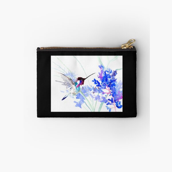 Item preview, Flying Hummingbird anf Blue Flowers 	 	 designed and sold by ueukqucax7.