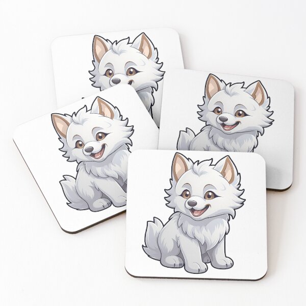 Item preview, Kawaii white wolf designed and sold by Vansky-Art.