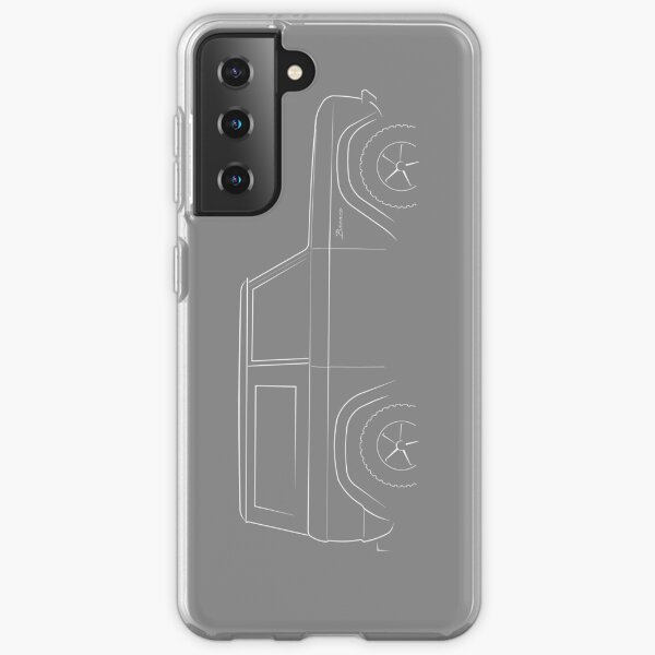 1966-1977 Ford Bronco - plantilla de perfil, blanco Funda blanda para Samsung Galaxy