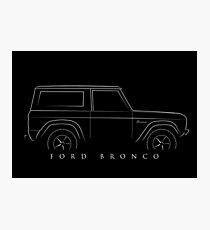 1966-1977 Ford Bronco - profile stencil, white Photographic Print