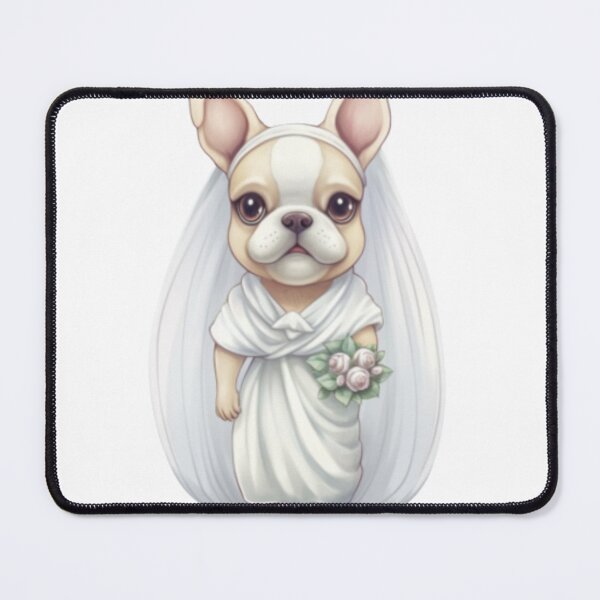 Item preview, Frenchie the Bride in a Wedding Gown designed and sold by PetsEnough.