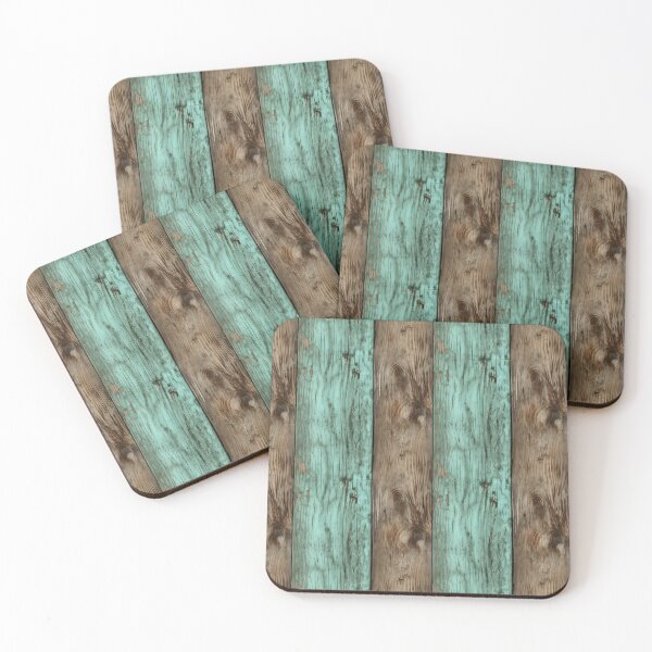 Item preview, Aqua Blue Shabby Wooden Vertical Planks Pattern designed and sold by Sturdust.