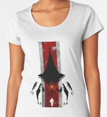 Camiseta premium de cuello ancho La camiseta y el cartel del comandante