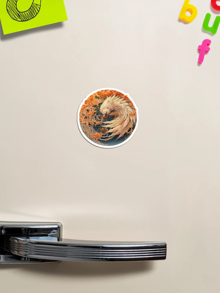 Imagen 1 de 3, Imán con la obra Feather And Lava, diseñada y vendida por RiffraffDesigns.