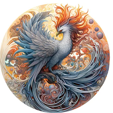 Artwork thumbnail, Splendid Phoenix by RiffraffDesigns