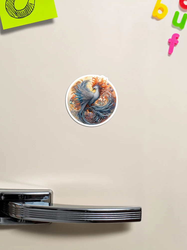 Thumbnail 1 of 3, Magnet, Splendid Phoenix designed and sold by RiffraffDesigns.