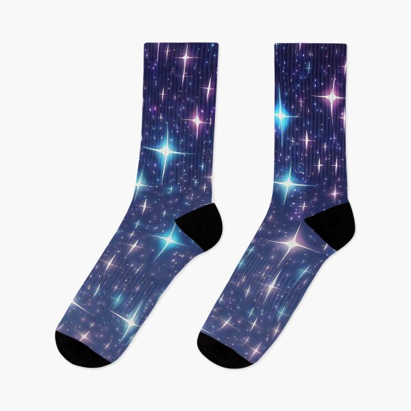 Item preview, Colorful glowing stars in space anime pattern  designed and sold by TomFrontierArt.