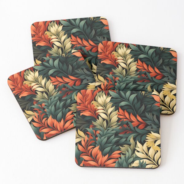 Item preview, Orange Green Gold Autumn Leaves—autumn pattern, autumn design, fall design, wallpaper, seamless, fashion illustration designed and sold by ignasirus.