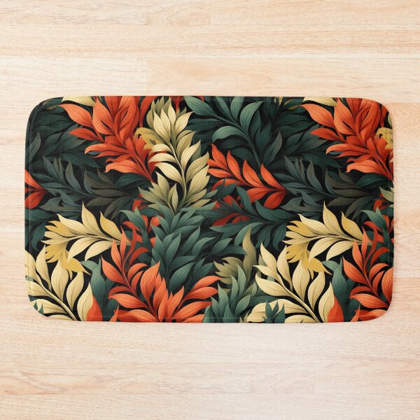 Item preview, Orange Green Gold Autumn Leaves—autumn pattern, autumn design, fall design, wallpaper, seamless, fashion illustration designed and sold by ignasirus.