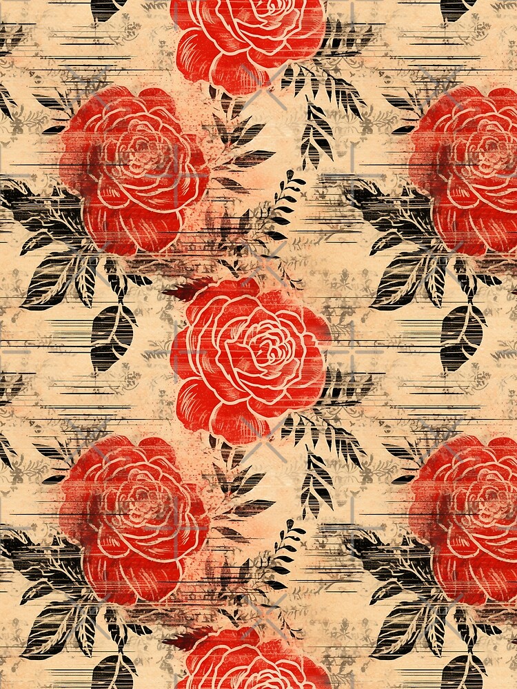 Thumbnail 3 of 3, Scarf, Boho Roses Design designed and sold by StudioRedKoala.