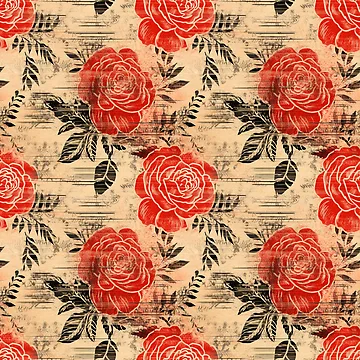 Artwork thumbnail, Boho Roses Design by StudioRedKoala