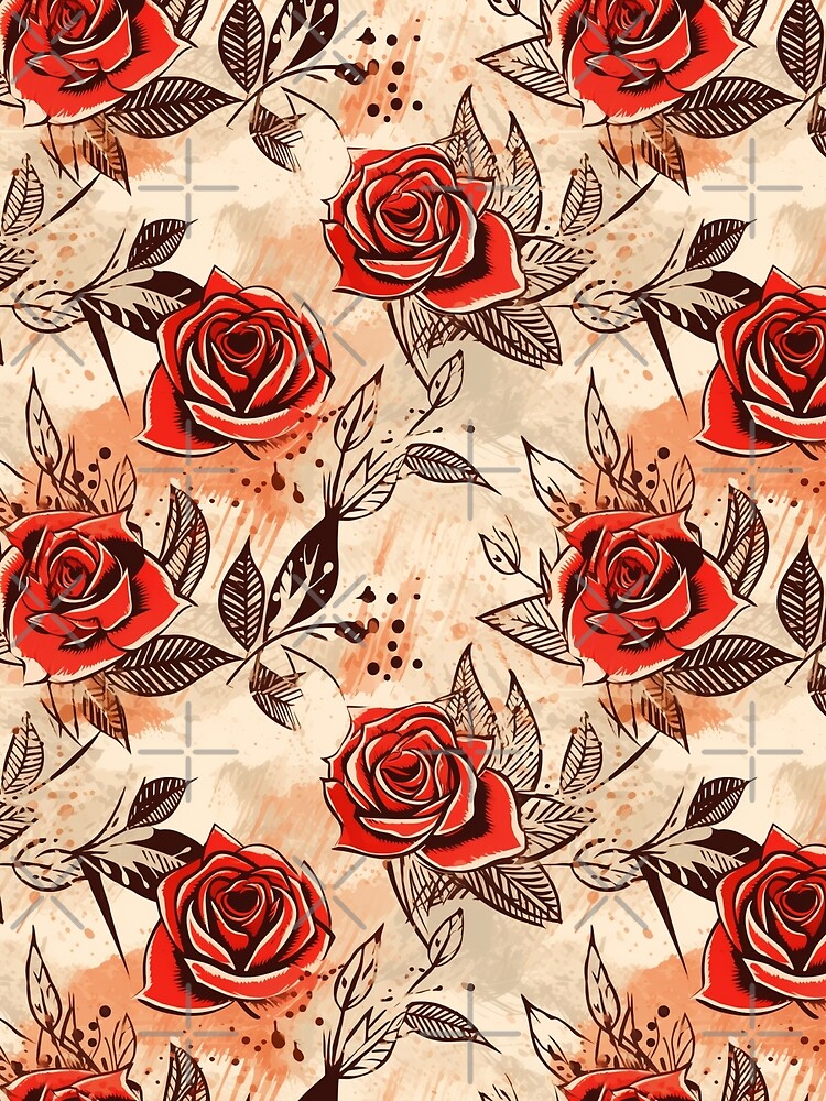 Thumbnail 3 of 3, Scarf, Boho Roses Design designed and sold by StudioRedKoala.