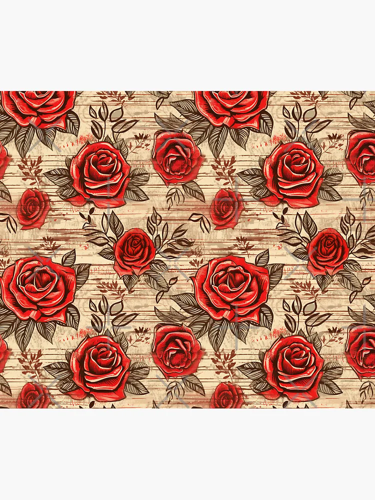 Thumbnail 5 of 5, Mouse Pad, Boho Roses Design designed and sold by StudioRedKoala.