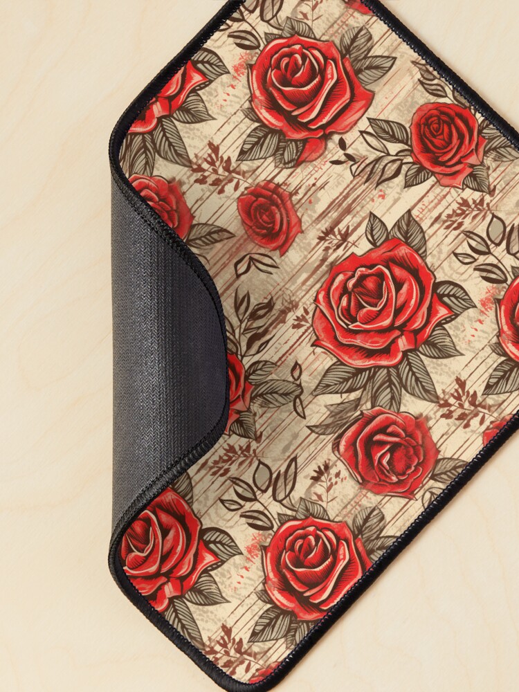 Thumbnail 2 of 5, Mouse Pad, Boho Roses Design designed and sold by StudioRedKoala.