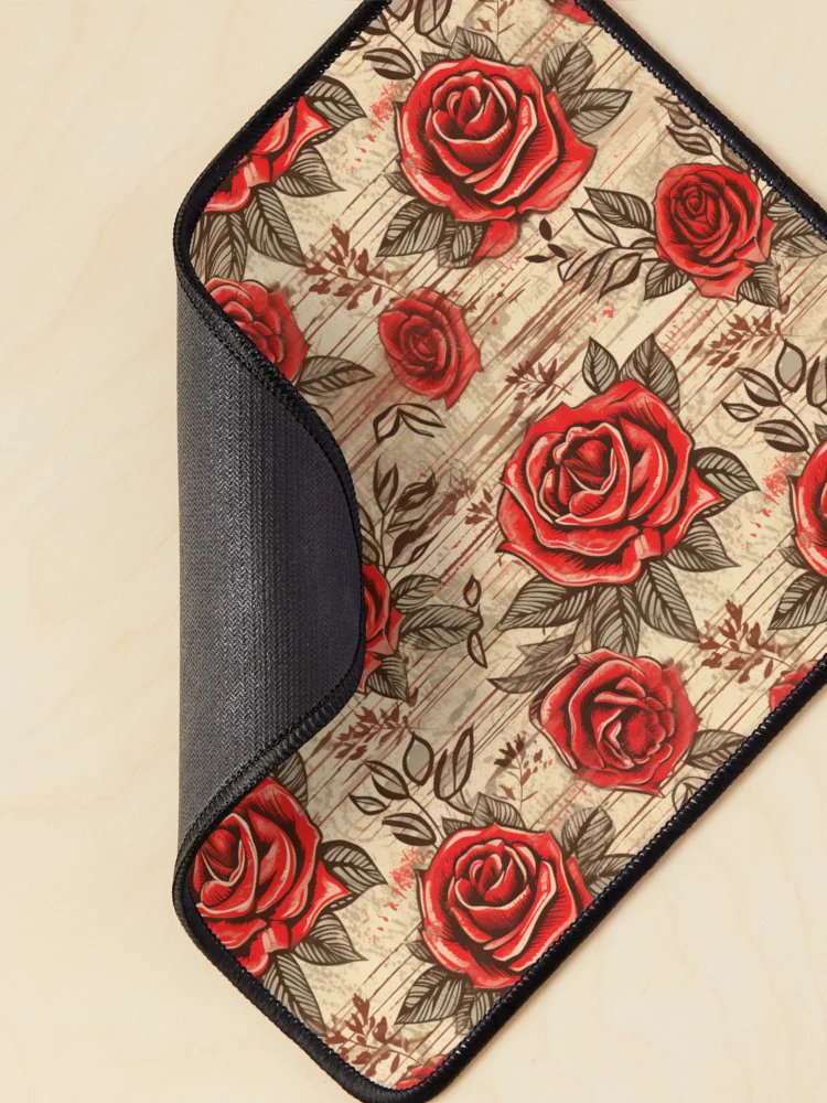 Thumbnail 2 of 5, Mouse Pad, Boho Roses Design designed and sold by StudioRedKoala.