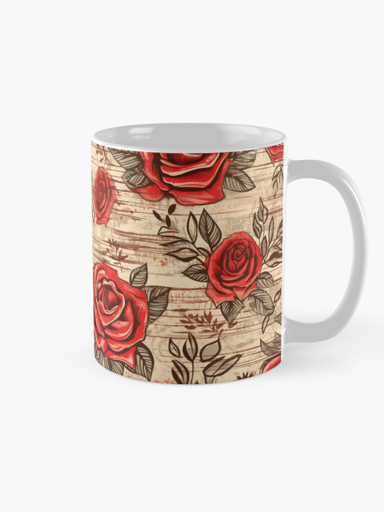 Thumbnail 3 of 6, Coffee Mug, Boho Roses Design designed and sold by StudioRedKoala.