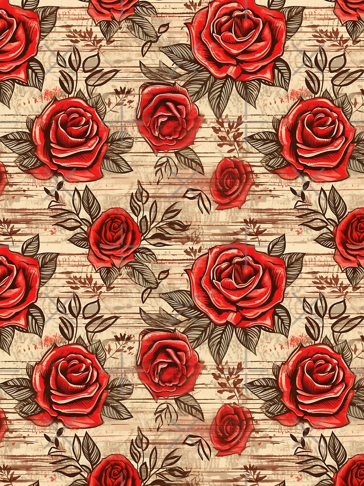 Thumbnail 3 of 3, Scarf, Boho Roses Design designed and sold by StudioRedKoala.