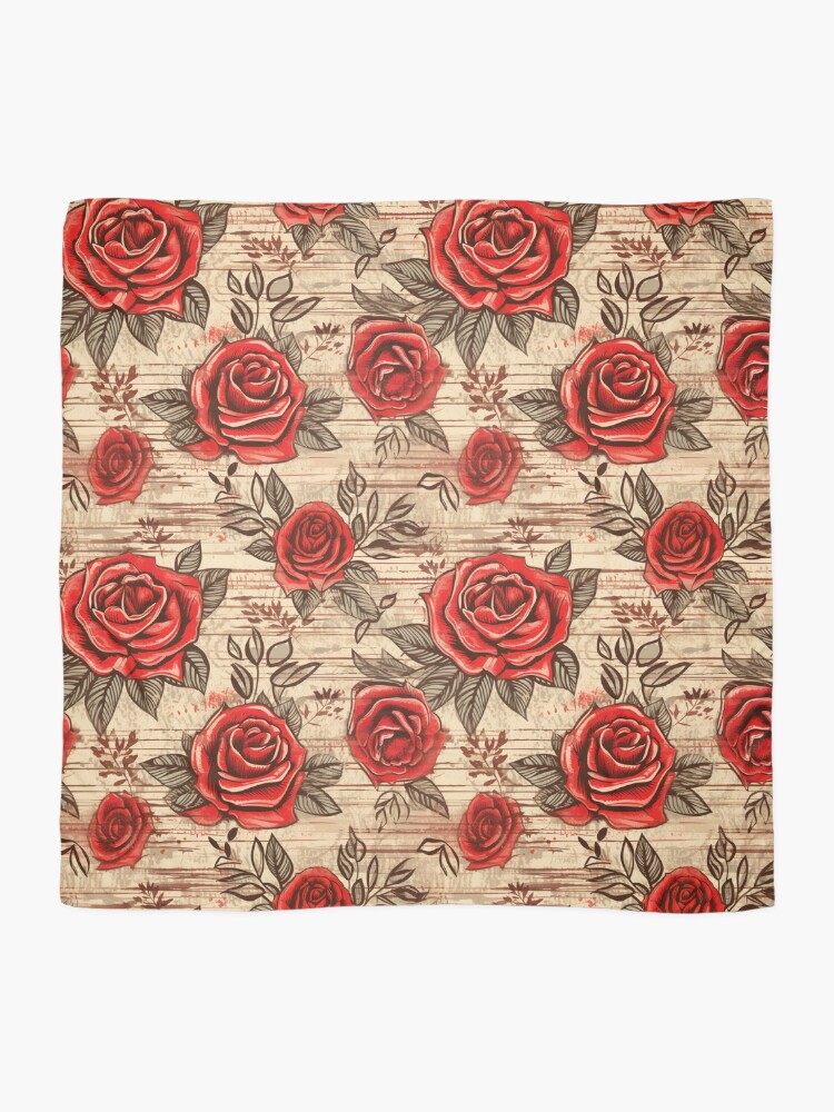 Thumbnail 2 of 3, Scarf, Boho Roses Design designed and sold by StudioRedKoala.