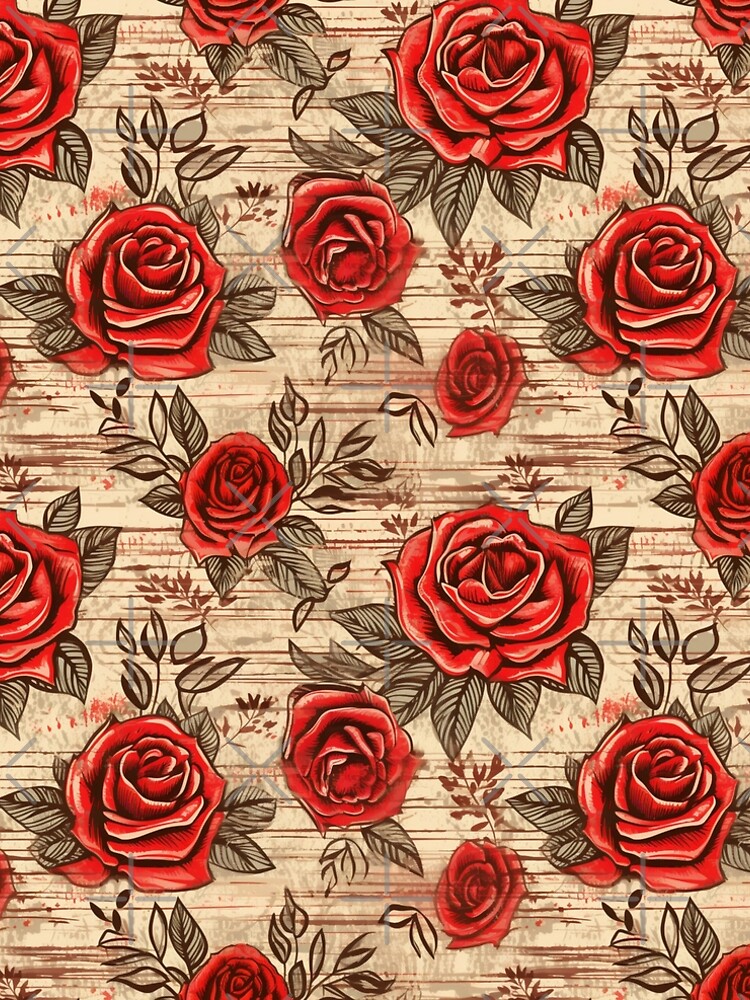 Thumbnail 5 of 5, A-Line Dress, Boho Roses Design designed and sold by StudioRedKoala.