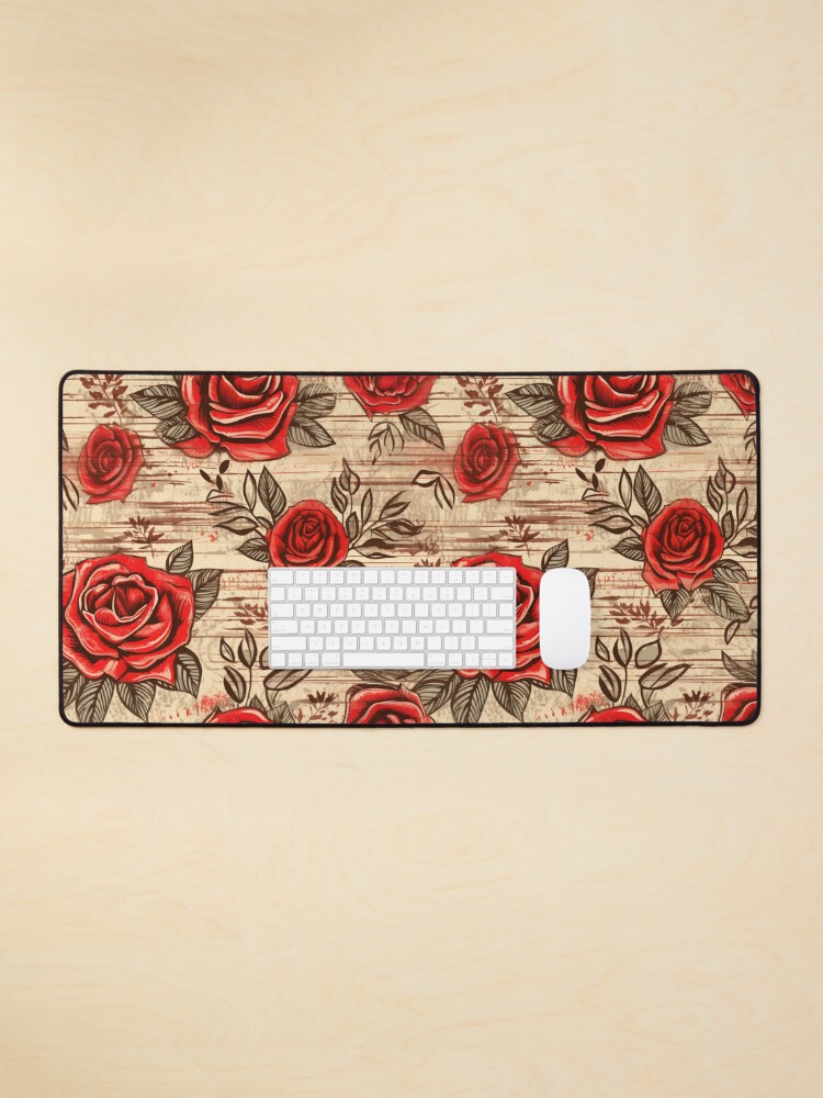 Thumbnail 1 of 5, Mouse Pad, Boho Roses Design designed and sold by StudioRedKoala.