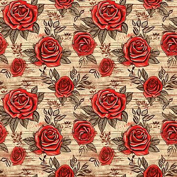 Artwork thumbnail, Boho Roses Design by StudioRedKoala