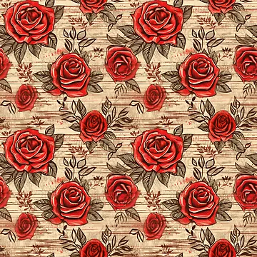 Artwork thumbnail, Boho Roses Design by StudioRedKoala