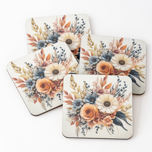 Item preview, Watercolor Boho Flowers Design designed and sold by StudioRedKoala.