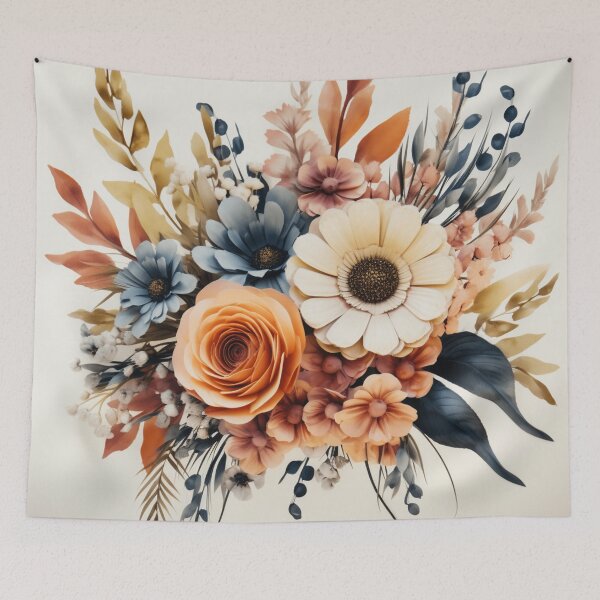 Item preview, Watercolor Boho Flowers Design designed and sold by StudioRedKoala.